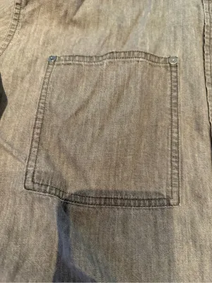 Aerie Woman’s Button-Up Shirt Size XS Graphite Gray thumbnail 3