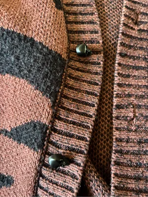 INC international Women's brown and Black leopard Skull Cardigan thumbnail 2