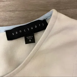 Sanctuary Colorblock Mod Shift Mini Dress Black White Blue S thumbnail 9