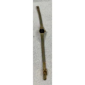 Elgin EK228-008 Quartz Women's Gold Tone Black Face Diamond‎ Accent Tank Watch thumbnail 9