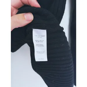 Rag & Bone Womens Wool Ribbed Sweater Open Back S Black Quiet Luxury Minimal thumbnail 7