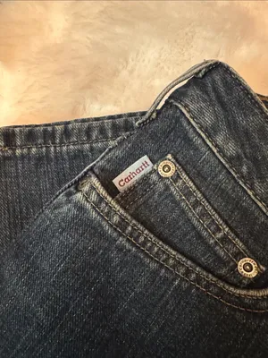 Carhartt Straight-Leg Jeans in Dark Blue Denim thumbnail 2