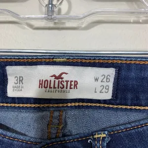 Hollister Skinny Jeans Womens 3R W26 L29 Dark Wash Low‎ Rise Stretch Denim thumbnail 2