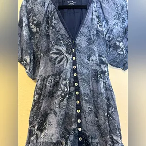 Love Kyla‎ Jada Chambray Navy Dress Size Small thumbnail 7