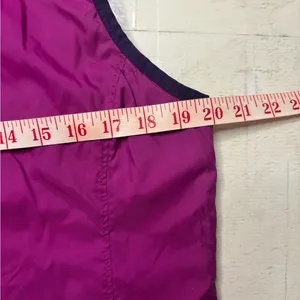 LL Bean Womens Purple Short Purple Pink Reversible Full Zip Vest Size Medium thumbnail 4