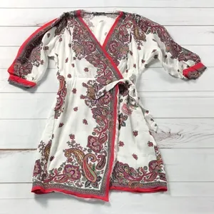 Zara Paisley Wrap Style Dress thumbnail 1