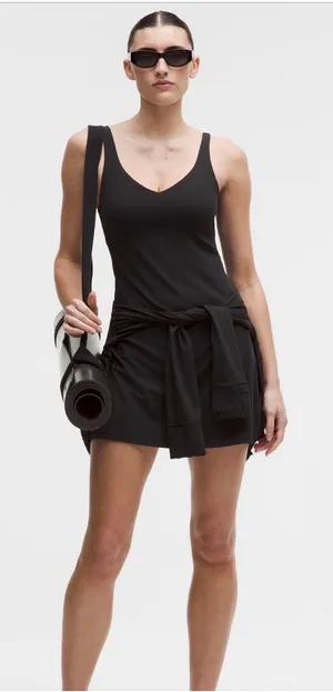 NWT Lululemon align dress black updated sleek liner currently available size 8 thumbnail 1