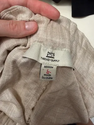Tj maxx Linen pants Tan Size M thumbnail 2