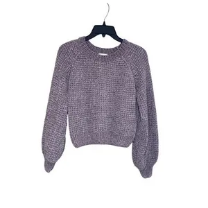 Altar'd State Colette Chenille Crewneck Sweater Light Purple Mauve XS Soft Girl thumbnail 2
