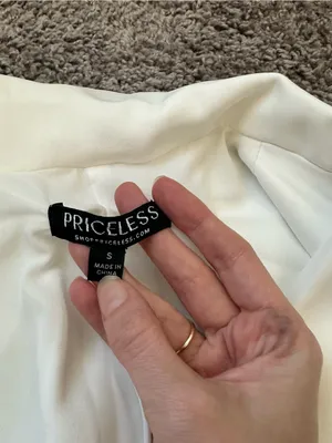 Women's Cream Single-Button Blazer Jacket thumbnail 4