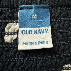 Old Navy M Polka Dot Midi Dress Navy Full‎ Button Front Classic Empire Waist thumbnail 10
