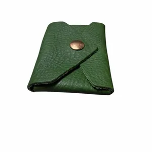 KMM & Company Green Leather Small Envelope Wallet thumbnail 2