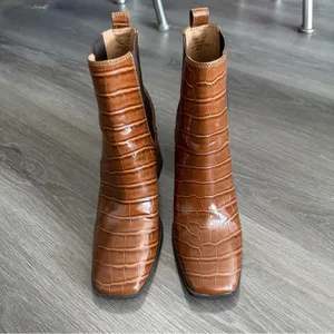 Circus by Sam Edelman Pascha Brown‎ Side Gores Cushioned Flare Booties Size 9.5 thumbnail 2
