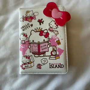 🎀 Rare Kawaii Hello Kitty Island Passport Holder Wallet – Sanrio Pink Bow Travel Organizer NEW ✈️💗 thumbnail 3