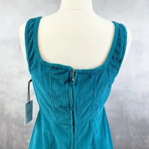 Japna Womens Corduroy Mini Dress Medium Pinafore Y2K‎ Cottage Indie Preppy Twee thumbnail 5