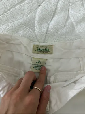 St. John's Bay Cream Capri Pants with Pink Embroidered Hem thumbnail 2