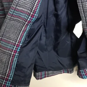 Vintage roxy plaid flannel fall‎ Y2K trench coat size small cute thumbnail 10