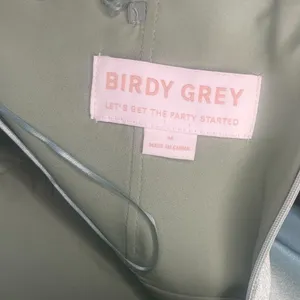 Birdy Grey Satin Green Sexy Midi Prom Bridesmaid Dress- Medium thumbnail 4