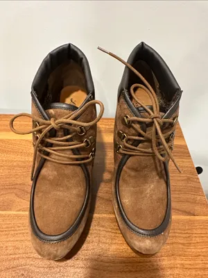 Lucky Brand Brown Suede Platform Heeled Boots thumbnail 2