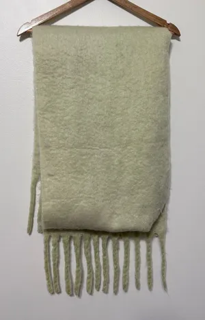 Free People Winter Chill Blanket Scarf in Matcha thumbnail 1