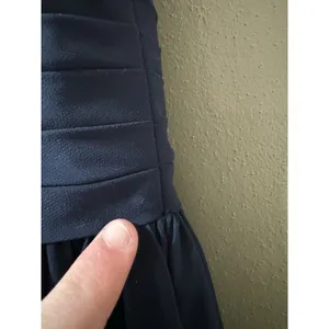 Azazie Bridesmaid Dress Blue Size A0‎ Midi A Line Flare Polyester Formal Wedding thumbnail 12