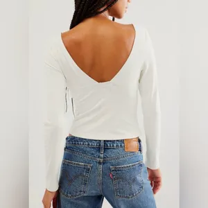 Free People Duo Corset Long Sleeve Cami Top NWOT thumbnail 3