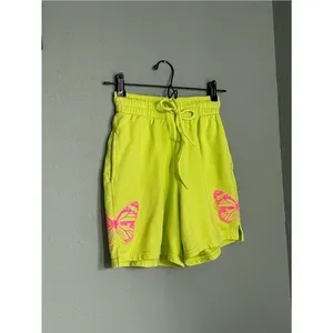 Frankies Bikinis Burl Sweatshort Size Small Grass Neon Green Butterfly thumbnail 3