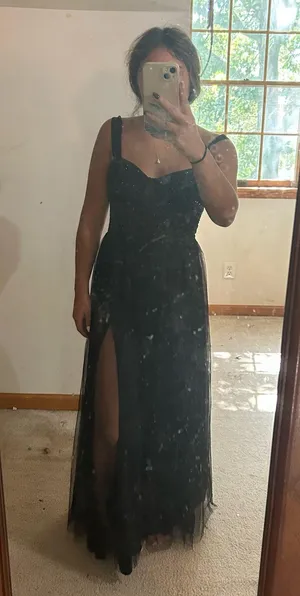 Windsor Black Prom Dress Sequin thumbnail 1