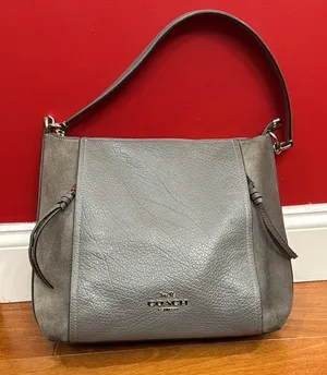 Coach‎ Gray Marlon Hobo Leather Women's Bag thumbnail 1