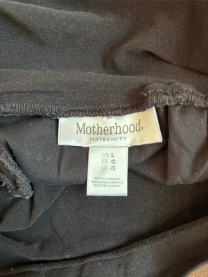 Motherhood Black High-Waist Maternity Shorts with Wide Panel thumbnail 2