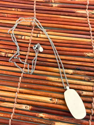 LOFT Silver-Tone Necklace with Faceted Blue Pendant 31.5” thumbnail 6