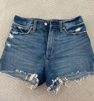 Abercrombie High Rise Dark Wash Short thumbnail 1