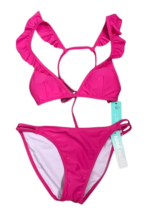 Sand Coast‎ Womens Swimwear Bikini Size Medium Top & Botton Pink thumbnail 1