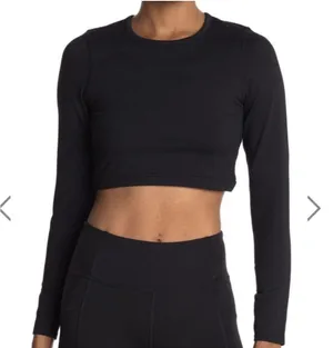 NWT Good American All Tied Up Tank Black Long Sleeve Top Size 3XL thumbnail 3