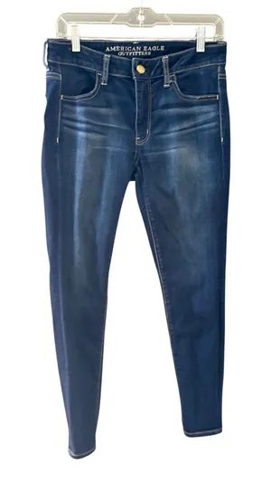 American Eagle Outfitters Dark Wash Skinny Jeggings Womens‎ Size 6 Regular Blue thumbnail 1