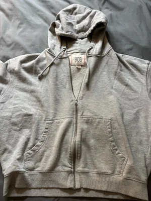 BDG grey zip up hoodie  thumbnail 2