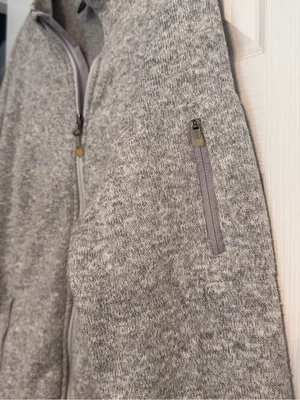 Women’s Eddie Bauer Heather Gray Full Zip Outdoor Cozy Teddy Fleece Jacket Sz XL thumbnail 4