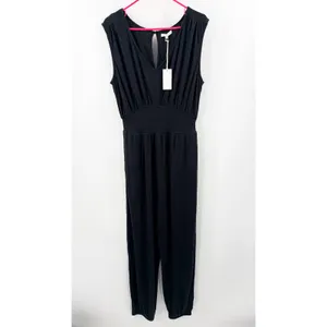 Z Supply Jumpsuit Women's Large NWT Indy Knit Black Textured Comfy Soft Casual thumbnail 4
