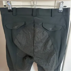 Pikeur Laure Womens 28 Full Grip Riding Breeches Dark Green Rhinestone EU 40 thumbnail 6