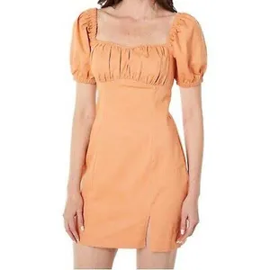 ASTR The Label Wendy Dress MILKMAID FEMININE Papaya Puff Sleeve Mini Size XS NWT thumbnail 2