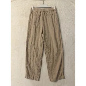 A New Day Tan Linen Blend Pleated‎ Wide Leg Trousers Tan Size 4 High Rise Pants thumbnail 6