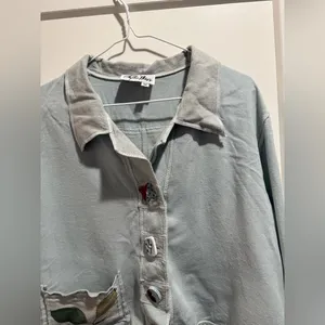 Vintage Phyllis Maxx Green/Blue Button-Up Cardigan Size‎ M thumbnail 3