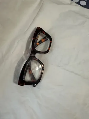 Ladies Tortoiseshell Square Frame Glasses - Brown +3.00 and bluelight blocker thumbnail 2
