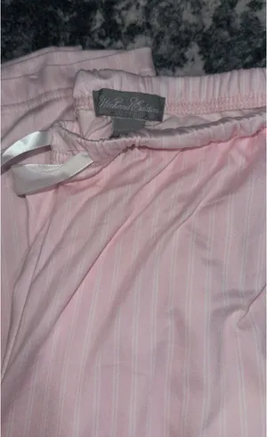 Pink and white striped pj pants thumbnail 3