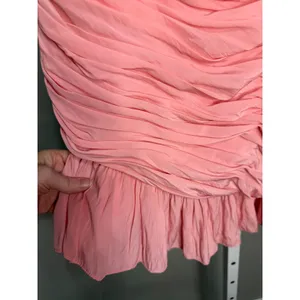 Ramy Brook Milena Strapless Ruched Eyelet Mini Dress Pink Tulip 10‎ NWT Designer thumbnail 6