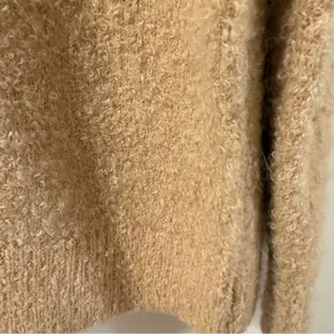 Aerie Teddy Boucle Sweater V Neck Soft Comfy in Koko Brown Size XXS NWT thumbnail 8
