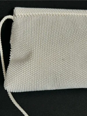 Beaded Evening Crossbody Shoulder Bag White thumbnail 6