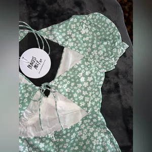 Princess Polly Kasey Mini Dress in Green Size 2 New with tag thumbnail 11
