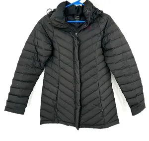 The North Face Size Small Women's Puffer Coat‎ Black Goose Down Filled Hooded thumbnail 1