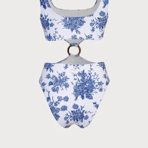 Berlook O-Ring Cutout Floral One-Piece Swimsuit 67 thumbnail 6